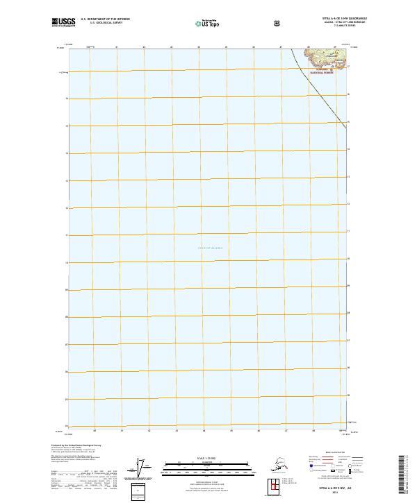 2021 Map of Sitka A-6 OE S NW, 2021 Print
