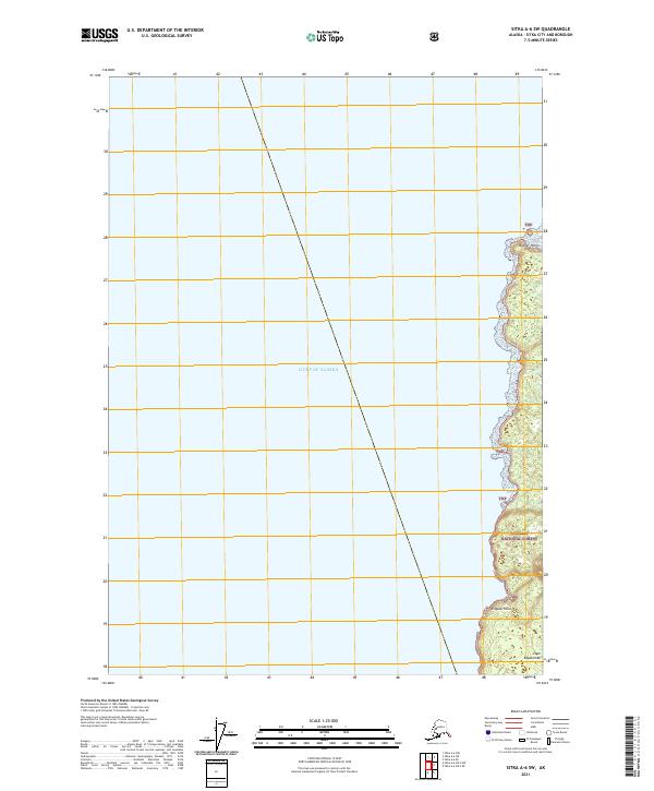 USGS Topographic Map – Sitka A-6 SW