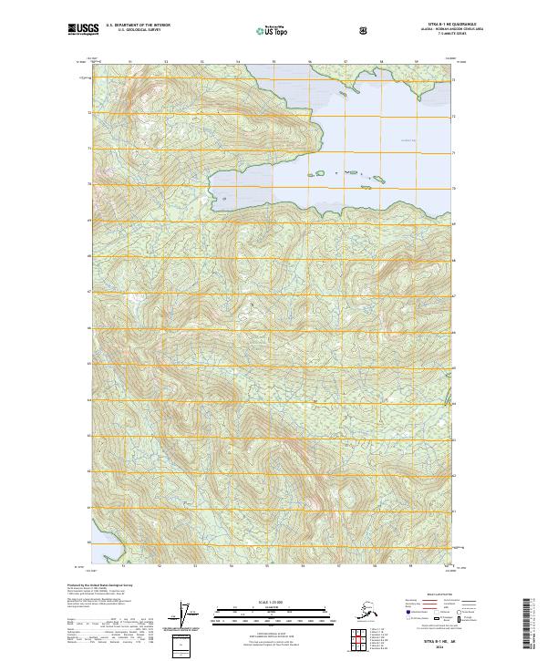 USGS Topographic Map – Sitka B-1 NE