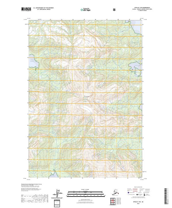 USGS Topographic Map – Sitka B-1 SW