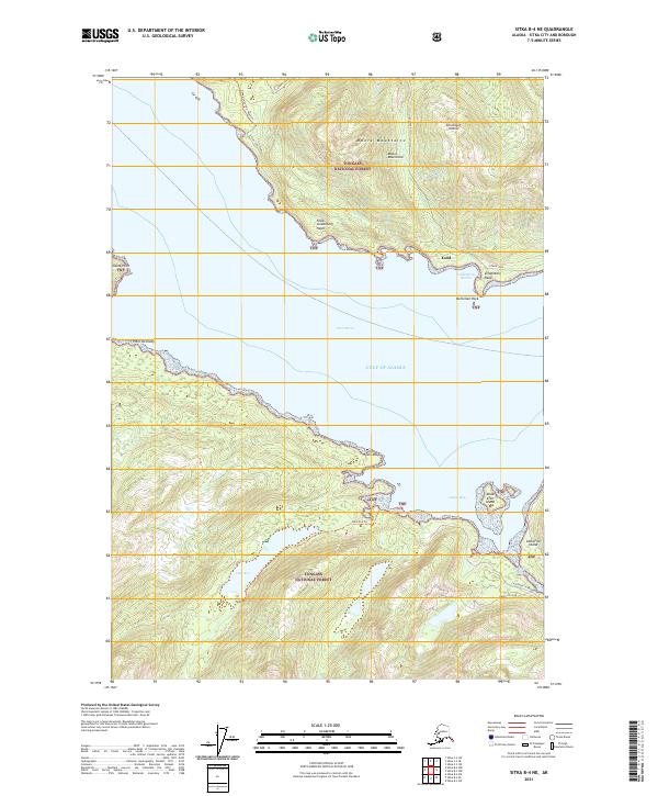 USGS Topographic Map – Sitka B-4 NE