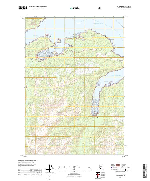 USGS Topographic Map – Sitka B-4 NW