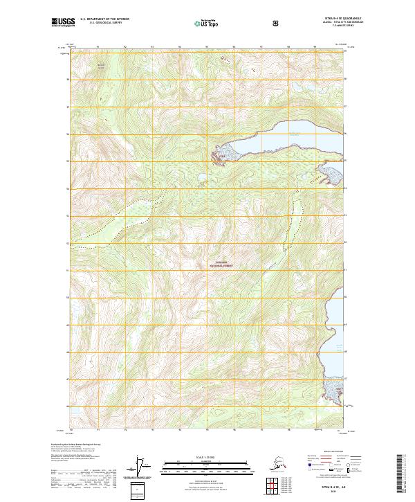 USGS Topographic Map – Sitka B-4 SE