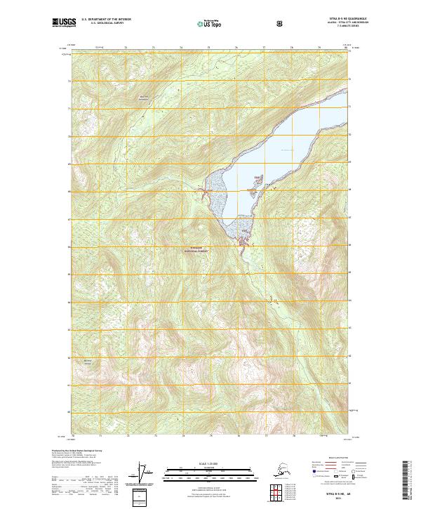 USGS Topographic Map – Sitka B-5 NE