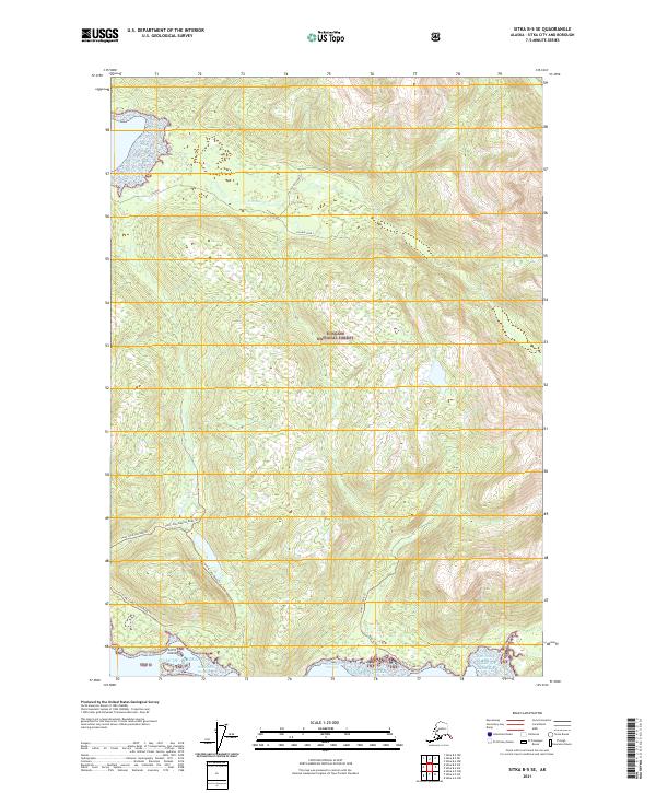 USGS Topographic Map – Sitka B-5 SE