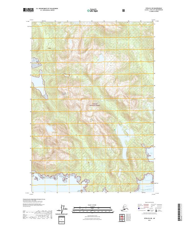 USGS Topographic Map – Sitka B-6 NE