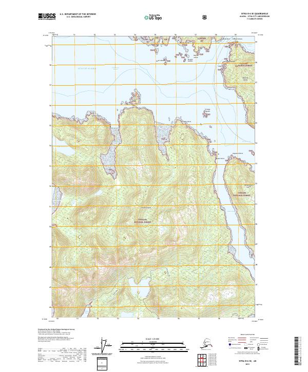 USGS Topographic Map – Sitka B-6 SE