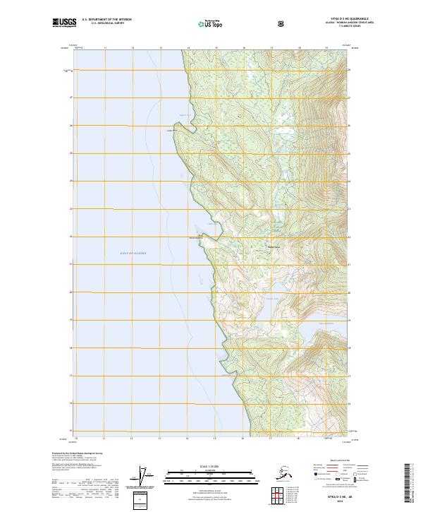 USGS Topographic Map – Sitka D-3 NE