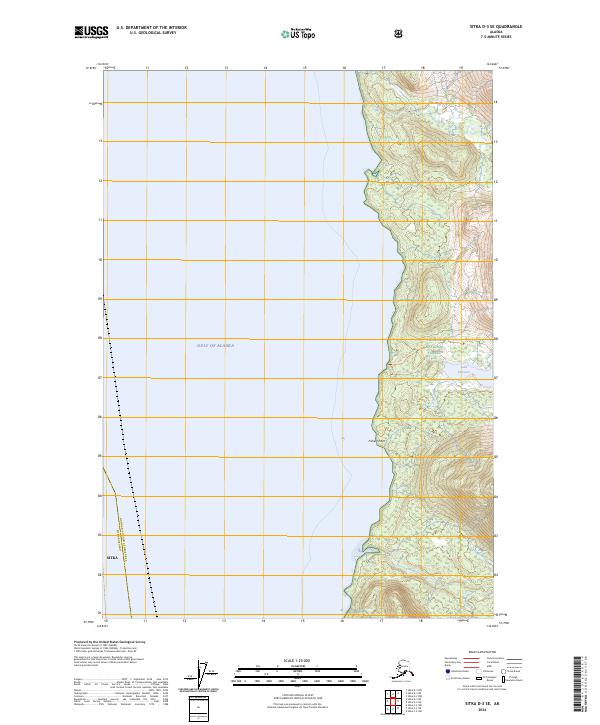 USGS Topographic Map – Sitka D-3 SE
