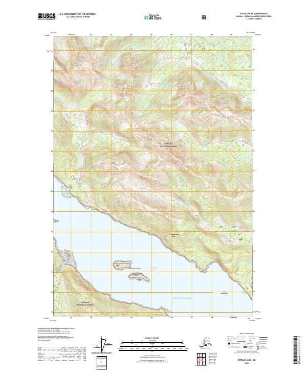 USGS Topographic Map – Sitka D-4 NE