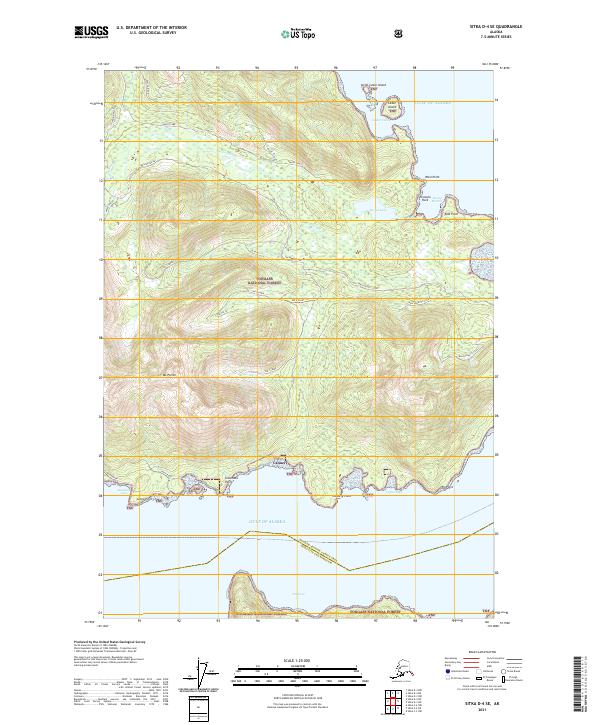 USGS Topographic Map – Sitka D-4 SE