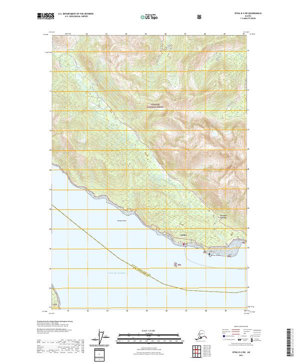 USGS Topographic Map – Sitka D-4 SW