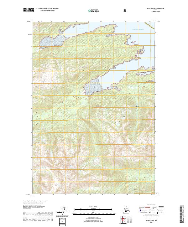 USGS Topographic Map – Sitka D-5 SW