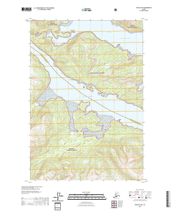 USGS Topographic Map – Sitka D-6 NE