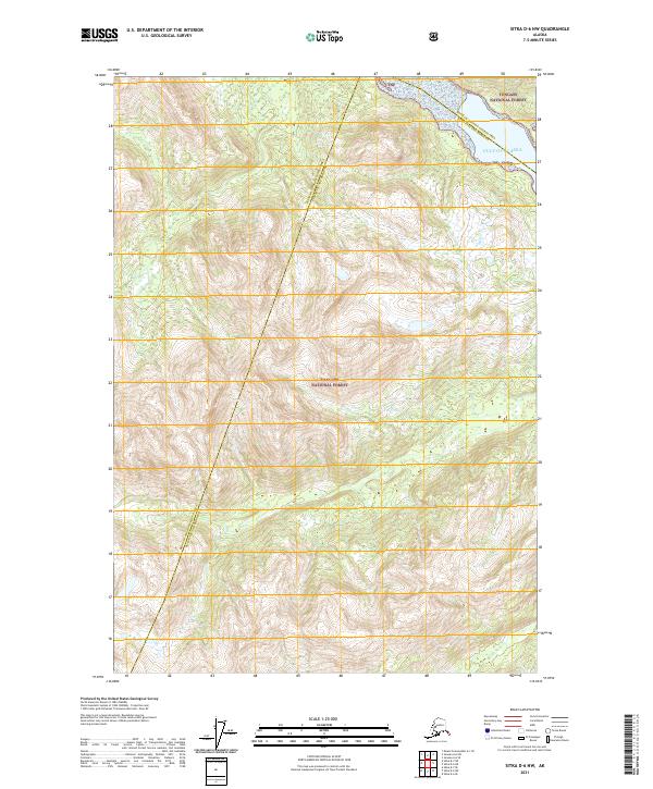 2021 Map of Sitka D-6 NW, 2021 Print