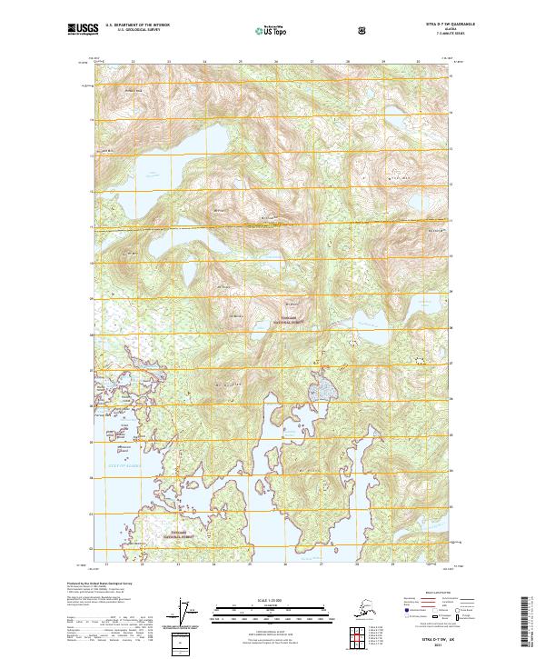 USGS Topographic Map – Sitka D-7 SW