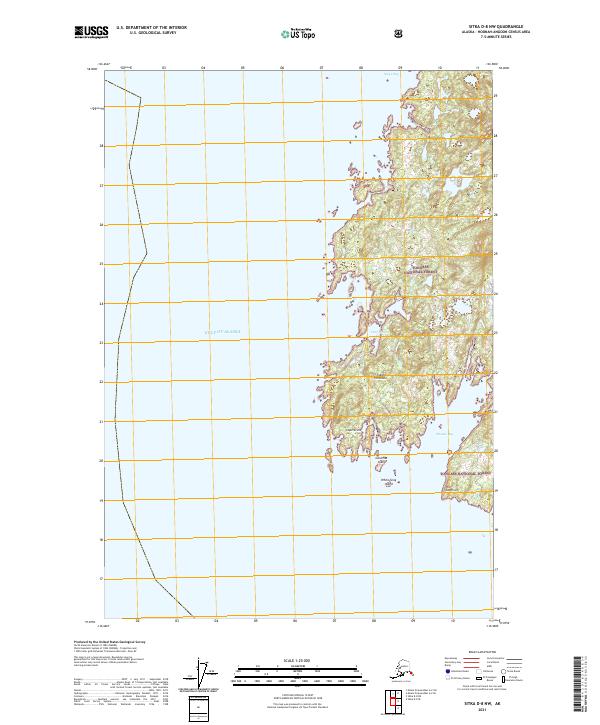 USGS Topographic Map – Sitka D-8 NW