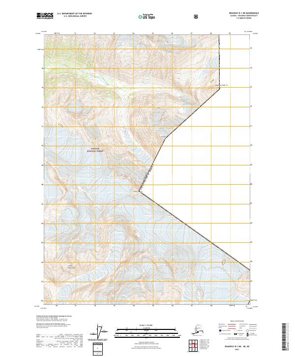 USGS Topographic Map – Skagway B-1 NE