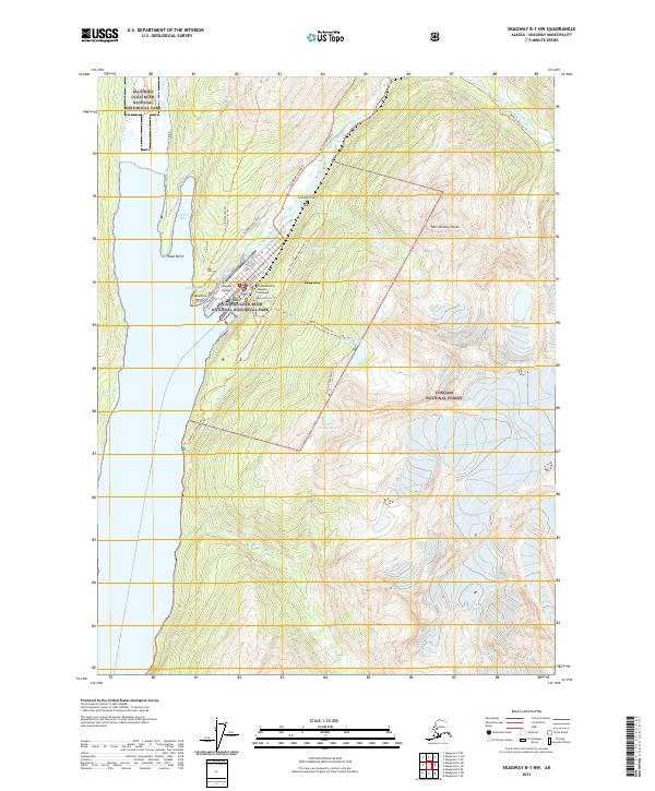 USGS Topographic Map – Skagway B-1 NW