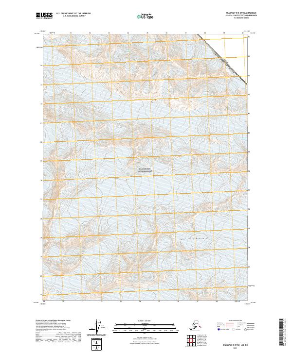 2021 Map of Skagway B-8 SW, 2021 Print