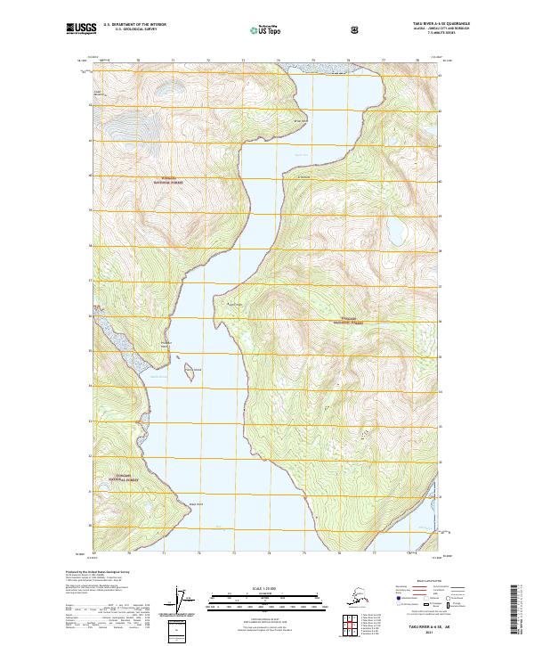 USGS Topographic Map – Taku River A-6 SE
