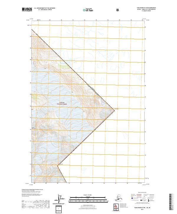 USGS Topographic Map – Taku River B-5 NE