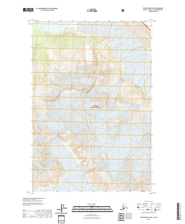 USGS Topographic Map – Taku River B-5 NW
