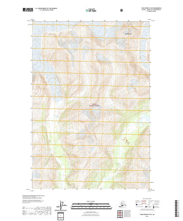 USGS Topographic Map – Taku River B-5 SW