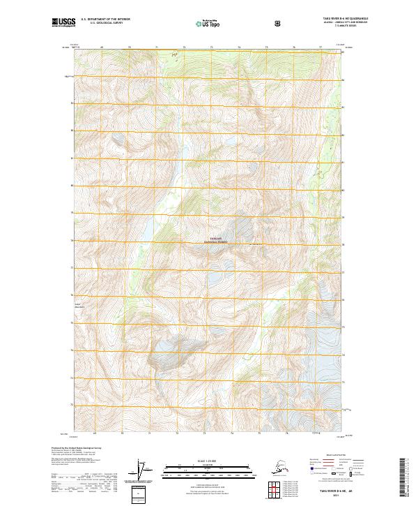 USGS Topographic Map – Taku River B-6 NE
