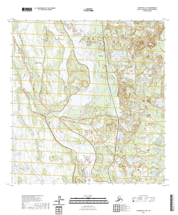 USGS Topographic Map – Talkeetna A-1 NE