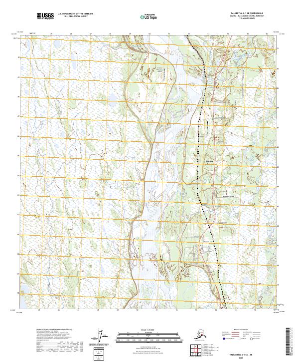 USGS Topographic Map – Talkeetna A-1 SE