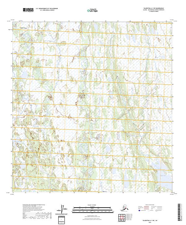 USGS Topographic Map – Talkeetna A-1 SW