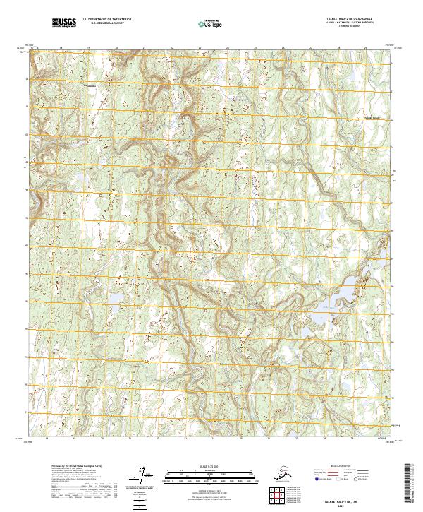 USGS Topographic Map – Talkeetna A-2 NE