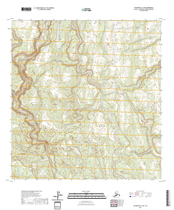 USGS Topographic Map – Talkeetna A-2 SW