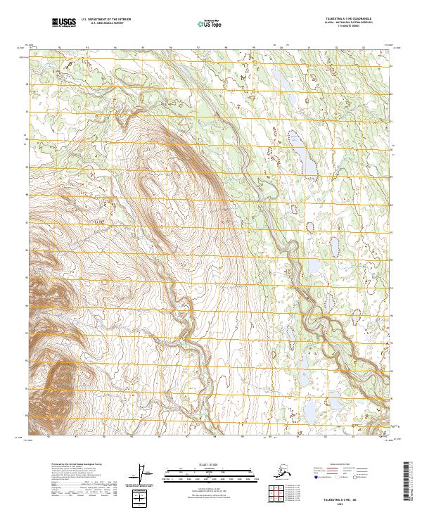 USGS Topographic Map – Talkeetna A-3 NE