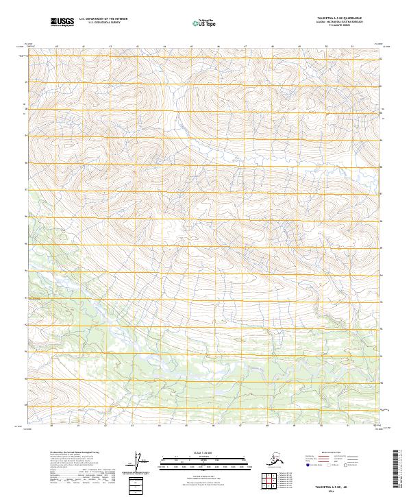2024 Map of Talkeetna A-5 NE, 2024 Print