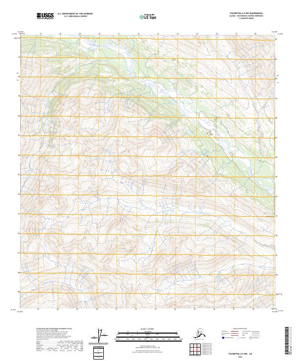 2024 Map of Talkeetna A-5 NW, 2024 Print