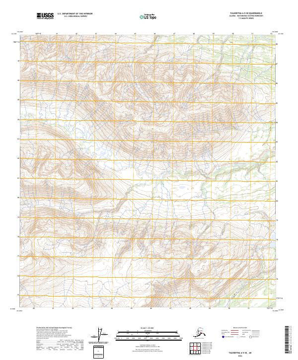 2024 Map of Talkeetna A-5 SE, 2024 Print