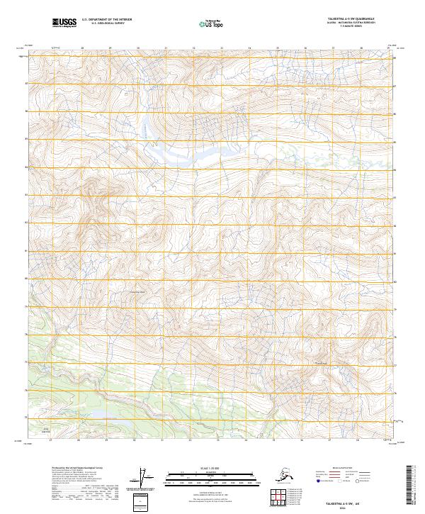 USGS Topographic Map – Talkeetna A-5 SW
