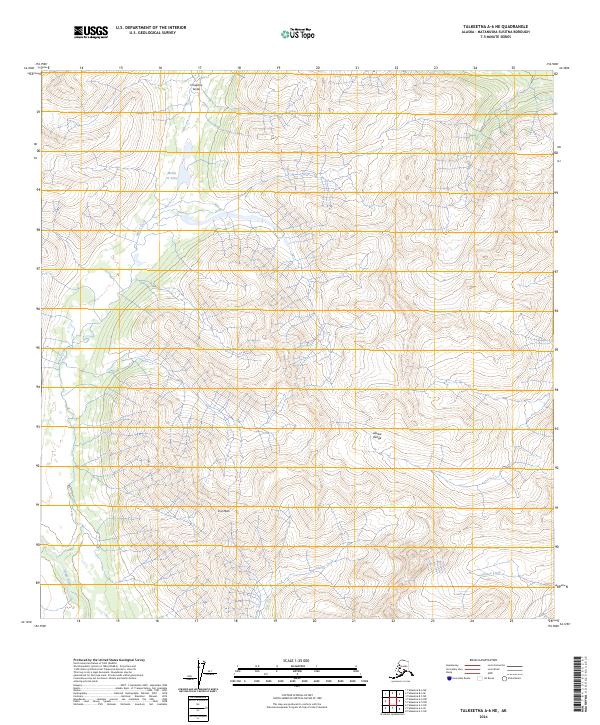USGS Topographic Map – Talkeetna A-6 NE