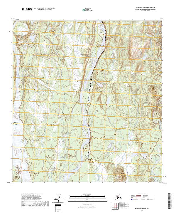 USGS Topographic Map – Talkeetna B-1 NE