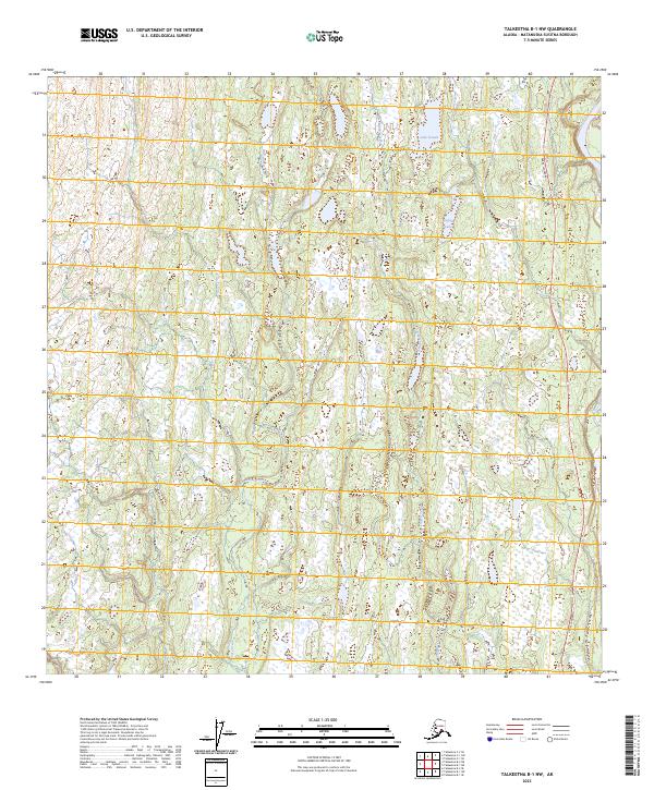 USGS Topographic Map – Talkeetna B-1 NW
