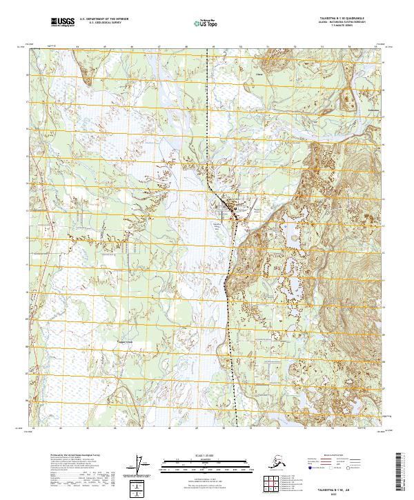 USGS Topographic Map – Talkeetna B-1 SE