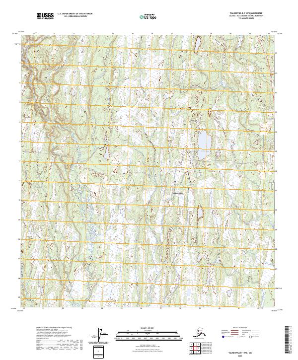 USGS Topographic Map – Talkeetna B-1 SW