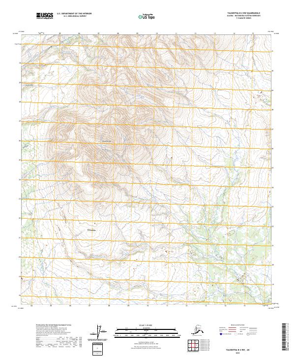 USGS Topographic Map – Talkeetna B-2 NW