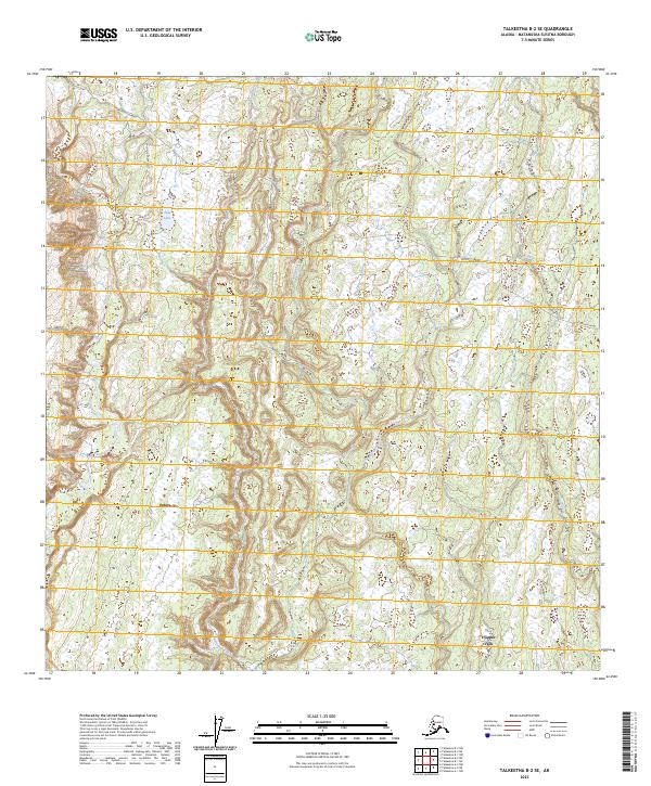 USGS Topographic Map – Talkeetna B-2 SE