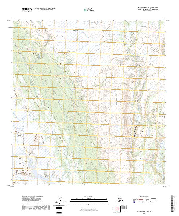 USGS Topographic Map – Talkeetna B-2 SW
