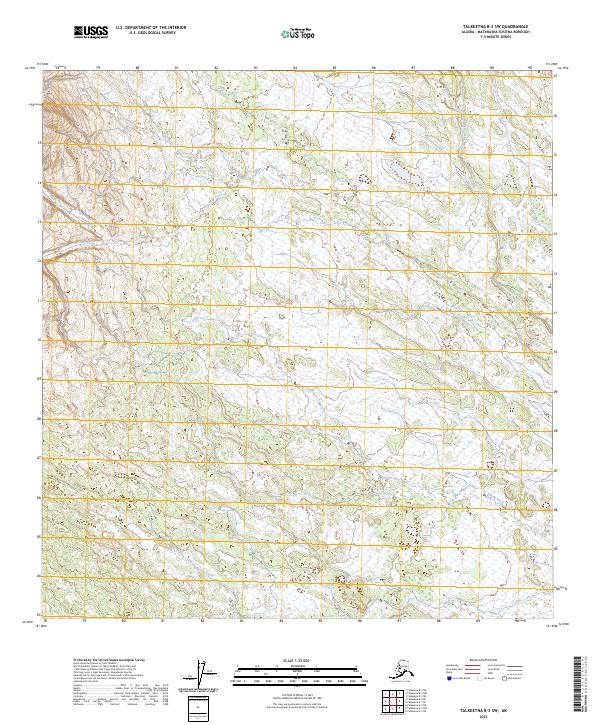 USGS Topographic Map – Talkeetna B-3 SW