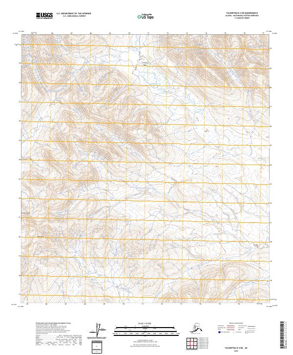 USGS Topographic Map – Talkeetna B-4 NE