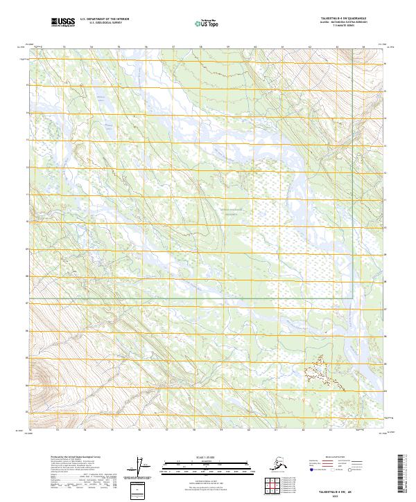USGS Topographic Map – Talkeetna B-4 SW